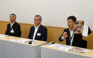 (左から)大久保徳政社長(国分関信越)、内藤悟社長(国分首都圏)、山崎佳介統括部長(国分グループ本社)
